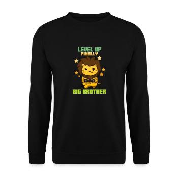 Level Up Big Brother Lion Big Brother - Unisex Sweatshirt - black - Front - Alina (178cm) & Michal (187cm)