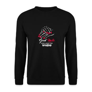 Nail polish fingernails manicure nails gift - Unisex Sweatshirt - black - Front - Alina (178cm) & Michal (187cm)