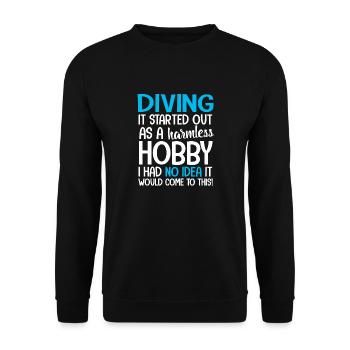 Plongée sous-marine Plongée Snorkeling Diver Divers - Sweat-shirt Unisexe - noir - Devant - Alina (178cm) & Michal (187cm)