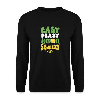 Conception de cadeau drôle de petit pois facile à presser au citron - Sweat-shirt Unisexe - noir - Devant - Alina (178cm) & Michal (187cm)