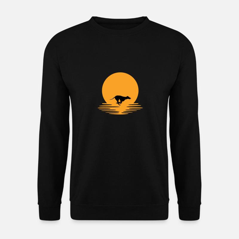 Coucher de Greyhound - Sweat-shirt Unisexe - noir