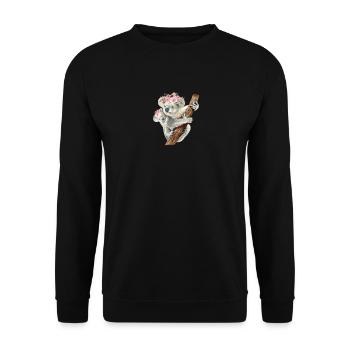 Koala Ours Maman Bébé Koala Bear - Sweat-shirt Unisexe - noir - Devant - Alina (178cm) & Michal (187cm)