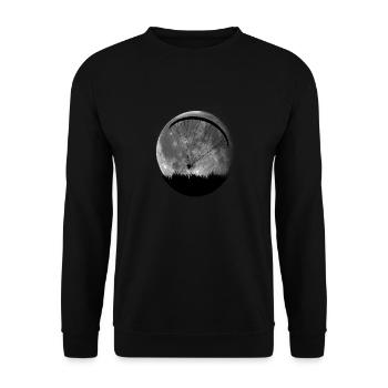 Pilote cadeau lune parapente parapente - Sweat-shirt Unisexe - noir - Devant - Alina (178cm) & Michal (187cm)