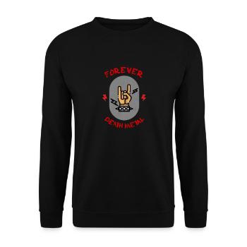 Forever Death Metal - Unisex Pullover - Schwarz - Vorne - Alina (178cm) & Michal (187cm)