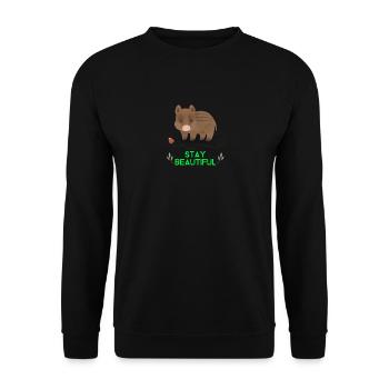Doux mignon sanglier des forêts des animaux des forêts - Sweat-shirt Unisexe - noir - Devant - Alina (178cm) & Michal (187cm)