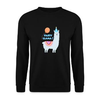 Lama de fête - Sweat-shirt Unisexe - noir - Devant - Alina (178cm) & Michal (187cm)