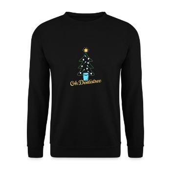 Zahnarzt Zahn Zähne Zahnärztin Arzt Zahnarzthelfer - Unisex Pullover - Schwarz - Vorne - Alina (178cm) & Michal (187cm)