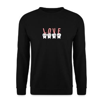 Dentist tooth teeth female dentist doctor dental hygienist - Unisex Sweatshirt - black - Front - Alina (178cm) & Michal (187cm)