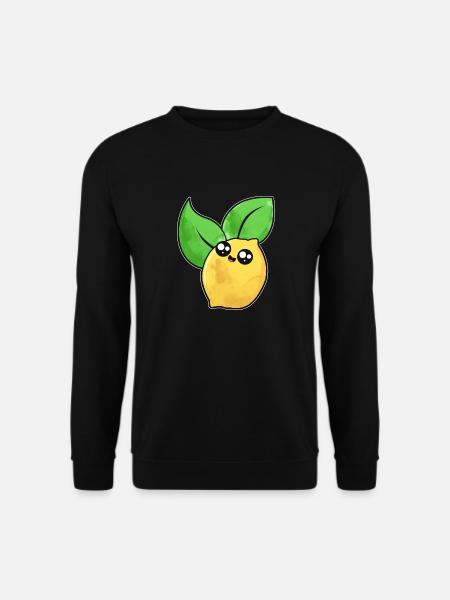 Niedliche Zitrone Gesicht - Unisex Pullover - Schwarz