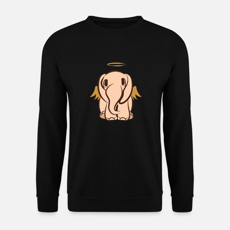 Schutzengel Elefant Flügel Niedlich Kinder - Unisex Pullover - Schwarz