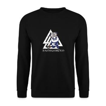 Bambusbjörn Warrior Viking Valknut Viking Gift - Unisex Sweatshirt - black - Front - Alina (178cm) & Michal (187cm)