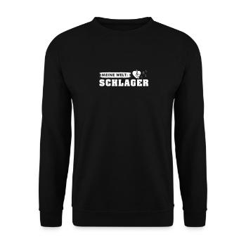 Meine Welt Schlagermusik - Unisex Pullover - Schwarz - Vorne - Alina (178cm) & Michal (187cm)