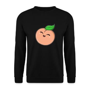 Cute peach face - Unisex Sweatshirt - black - Front - Alina (178cm) & Michal (187cm)