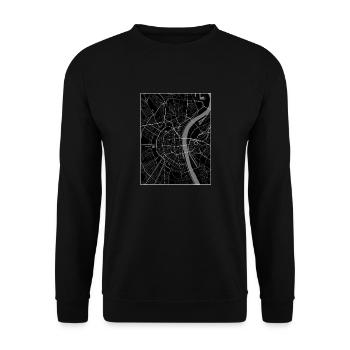 Köln Stadtplan - Unisex Pullover - Schwarz - Vorne - Alina (178cm) & Michal (187cm)