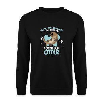 Hilarious Otters Are Awesome Gift design 4 Otter - Unisex Sweatshirt - black - Front - Alina (178cm) & Michal (187cm)