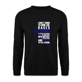 Cadeau drôle pour les nageurs - Sweat-shirt Unisexe - noir - Devant - Alina (178cm) & Michal (187cm)