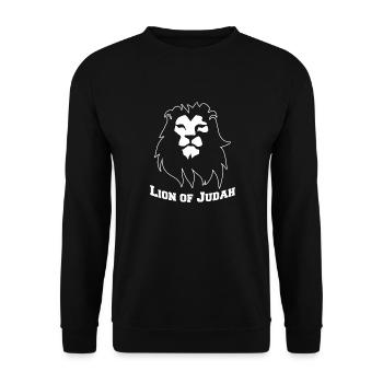 Lion of Judah design, Hebrew Israelite design - Unisex Sweatshirt - black - Front - Alina (178cm) & Michal (187cm)