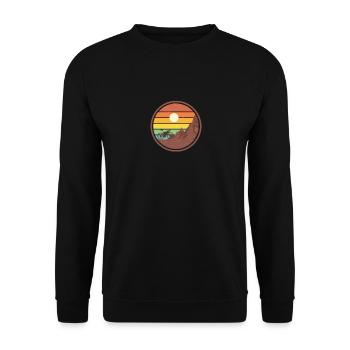 Bikepacking vintage | Vélo de cyclo-cross gravel - Sweat-shirt Unisexe - noir - Devant - Alina (178cm) & Michal (187cm)