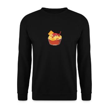 Glace spaghetti - Icecream - Glace Gelato allemande - Sweat-shirt Unisexe - noir - Devant - Alina (178cm) & Michal (187cm)