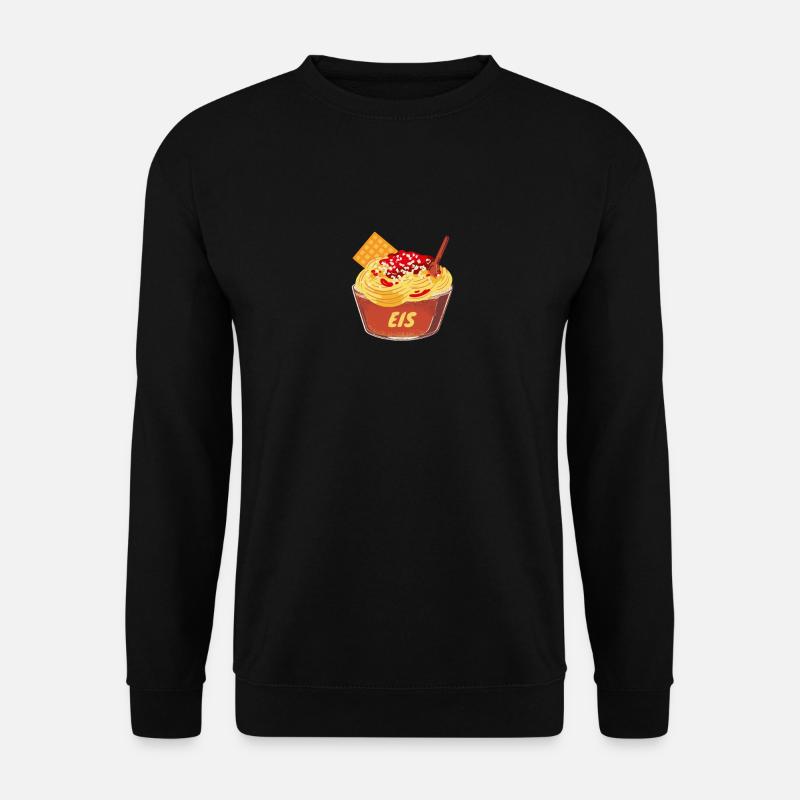 Spaghettieis - Icecream - German Gelato Eis - Unisex Pullover - Schwarz