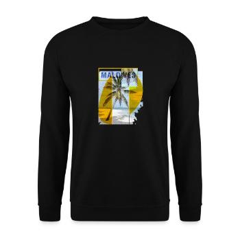 Maldives Beach Vintage - Unisex Sweatshirt - black - Front - Alina (178cm) & Michal (187cm)