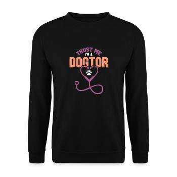 tierarzt, hund, tier, geschenkidee, tierärztin - Unisex Pullover - Schwarz - Vorne - Alina (178cm) & Michal (187cm)