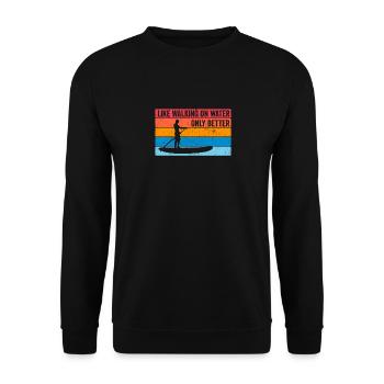 Stand-up paddling Stand-up paddling Stand-up paddlers Paddlers - Unisex Sweatshirt - black - Front - Alina (178cm) & Michal (187cm)
