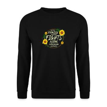 Nobody Fights Alone. Parkinson Awareness - Unisex Sweatshirt - black - Front - Alina (178cm) & Michal (187cm)