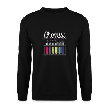 Chemist T-Shirt - All Have The Solution - Unisex Sweatshirt - black - Front - Alina (178cm) & Michal (187cm)