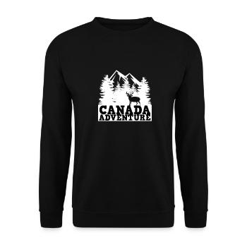 Canada Adventure Outdoor - Unisex Sweatshirt - black - Front - Alina (178cm) & Michal (187cm)