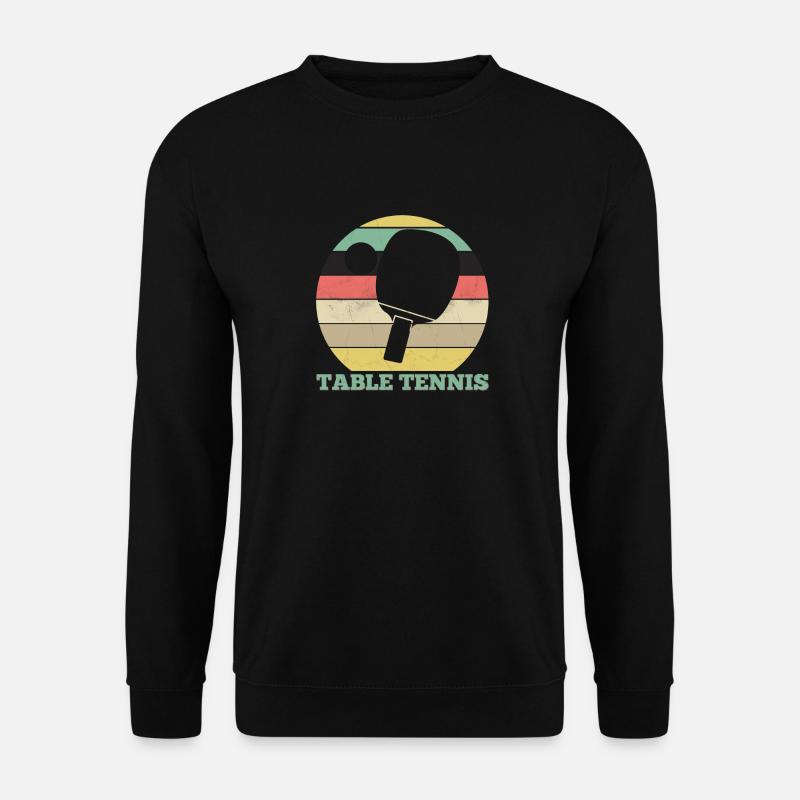 Retro Tischtennis - Unisex Pullover - Schwarz