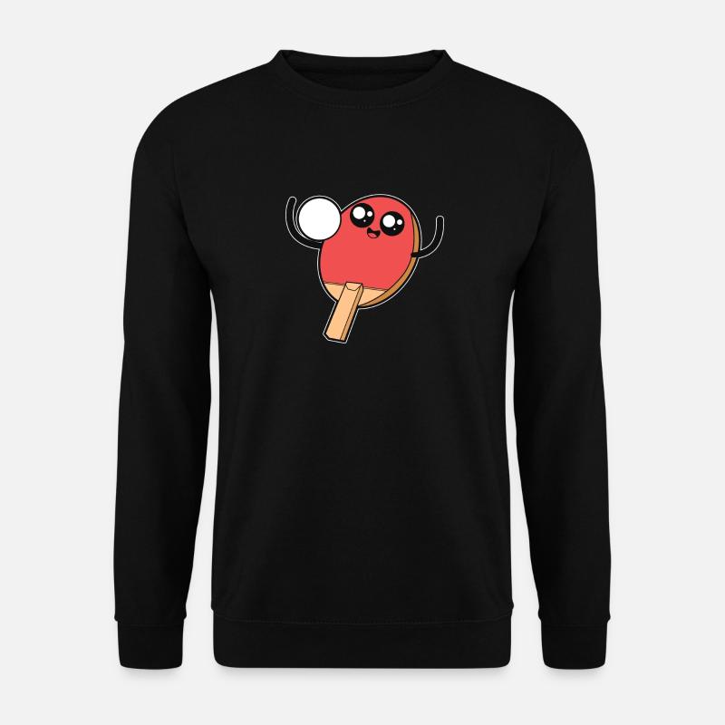 Table tennis table tennis blade with face - Unisex Sweatshirt - black
