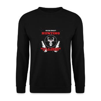 Hunting - Unisex Pullover - Schwarz - Vorne - Alina (178cm) & Michal (187cm)