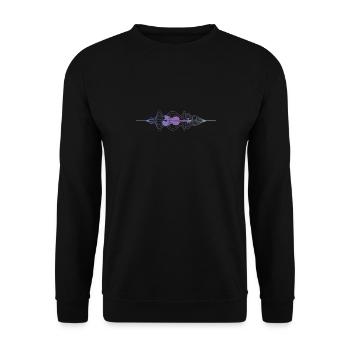 Violin Viola Cello Bass Artistic Music Sound Wave - Unisex Pullover - Schwarz - Vorne - Alina (178cm) & Michal (187cm)