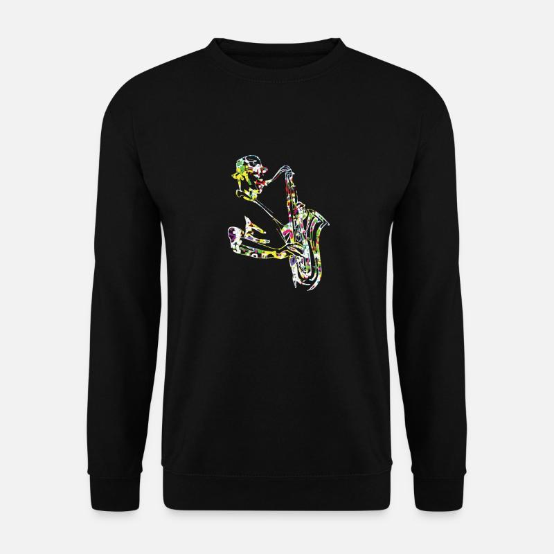 Saxophonist Jazz Musician Saxophone - Unisex Pullover - Schwarz