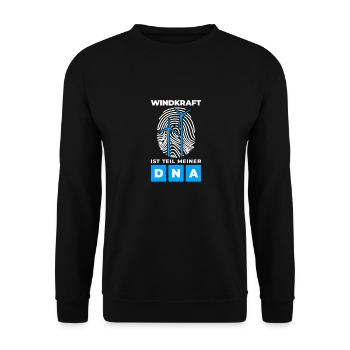 Windpark Windrad Windkraft - Meine DNA - Unisex Pullover - Schwarz - Vorne - Alina (178cm) & Michal (187cm)