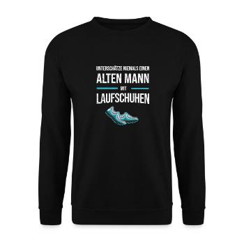 Marathonläufer Marathon Laufgruppe Läufer Geschenk - Unisex Pullover - Schwarz - Vorne - Alina (178cm) & Michal (187cm)