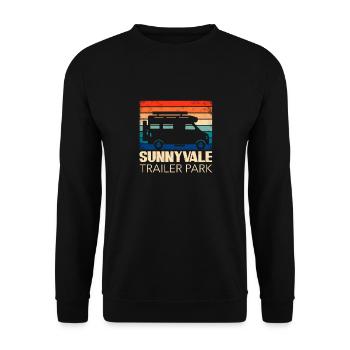 Funny design Trailer Park Sunnyvale Lovers design - Unisex Sweatshirt - black - Front - Alina (178cm) & Michal (187cm)