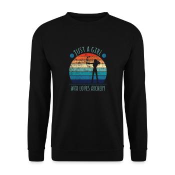 Chemise Archer juste une fille qui aime la chasse à l'arc - Sweat-shirt Unisexe - noir - Devant - Alina (178cm) & Michal (187cm)