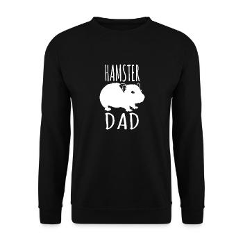 Funny Hamster Lover Gift - Hamster Dad - Unisex Sweatshirt - black - Front - Alina (178cm) & Michal (187cm)