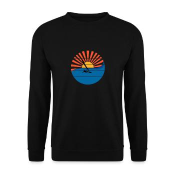 Windsurfer Sunset Windsurfing Windsurfing Gift - Unisex Sweatshirt - black - Front - Alina (178cm) & Michal (187cm)
