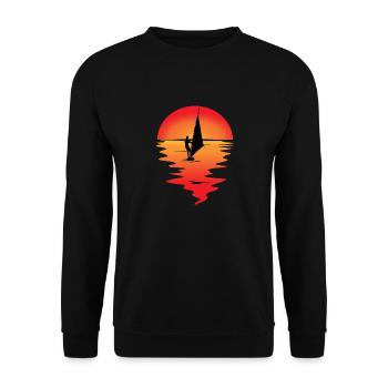 Windsurfer Sunset Windsurfing Windsurfing Gift - Unisex Sweatshirt - black - Front - Alina (178cm) & Michal (187cm)