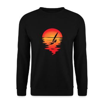 Windsurfer Sunset Windsurfing Windsurfing Gift - Unisex Sweatshirt - black - Front - Alina (178cm) & Michal (187cm)