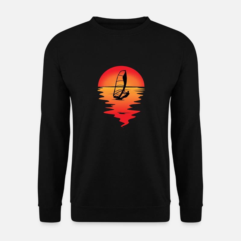 Windsurfer Sunset Windsurfing Windsurfing Gift - Sweat-shirt Unisexe - noir