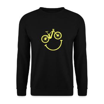 Bike Face Funny MTB Cycling - Unisex Sweatshirt - black - Front - Alina (178cm) & Michal (187cm)