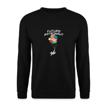 Planète Balloons Future Astronaut - Sweat-shirt Unisexe - noir - Devant - Alina (178cm) & Michal (187cm)