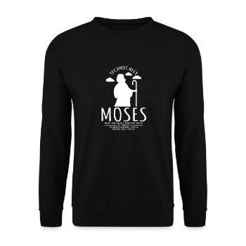 Moses Was The First Person With A Tablet - Unisex Sweatshirt - black - Front - Alina (178cm) & Michal (187cm)
