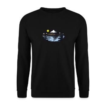 Sunset Outdoor Camping Mountains - Unisex Sweatshirt - black - Front - Alina (178cm) & Michal (187cm)