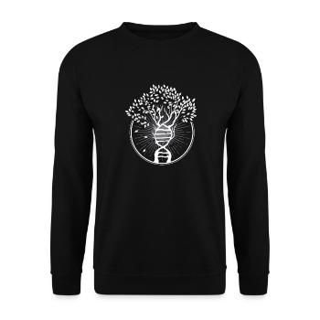 Tree gift, DNA design, Genetics design print - Unisex Sweatshirt - black - Front - Alina (178cm) & Michal (187cm)