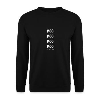 Cow Mooing - Sir Moo's A Lot - Unisex Sweatshirt - black - Front - Alina (178cm) & Michal (187cm)